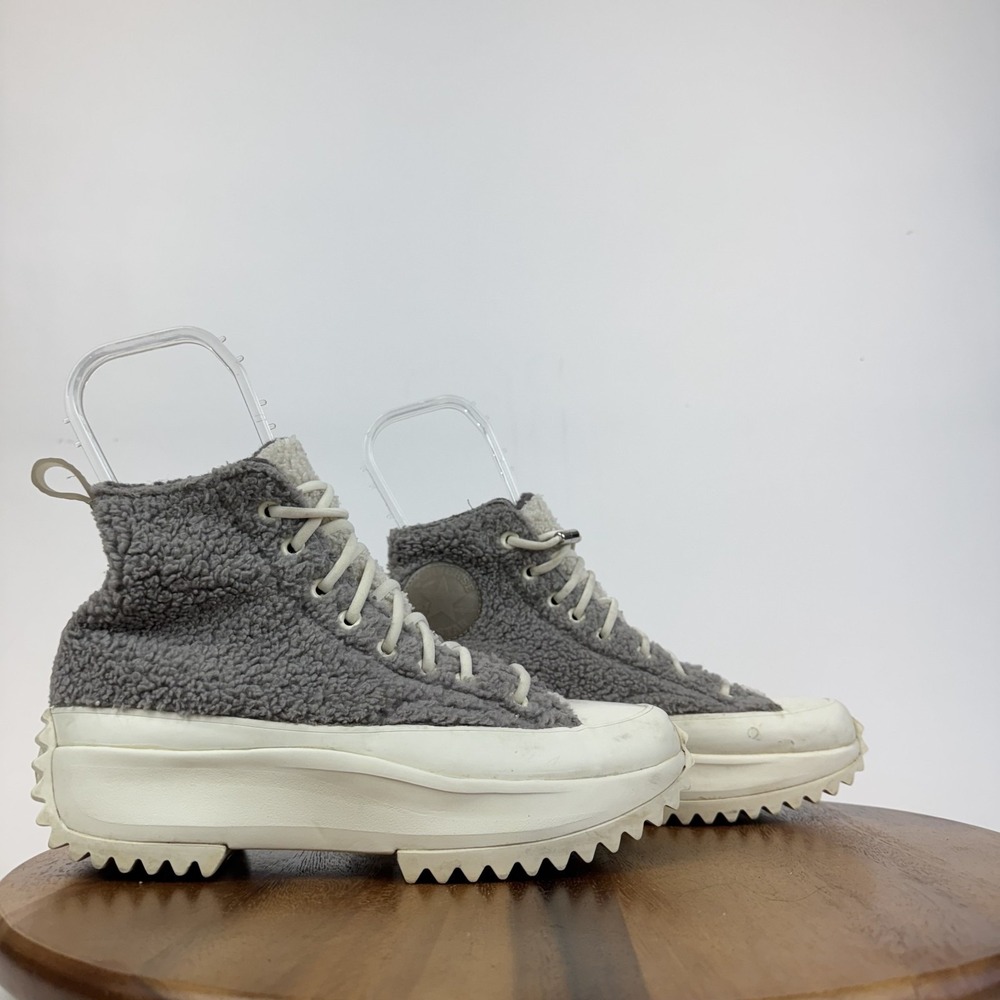 Womens Converse Run Star‎ Hike High Sherpa Vapor Mauve Sneakers Shoes Size 9.5 M